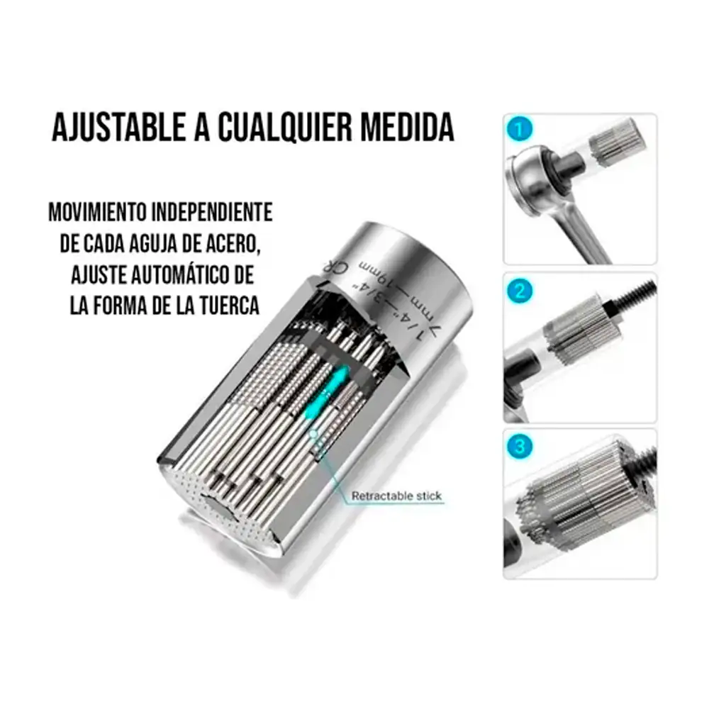 Dado universal, juego 2 piezas 1/4" - 3/4" 3