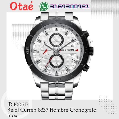 Reloj Curren 8337 Hombre Cronografo Inox 3