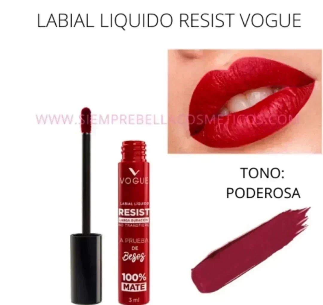 vogue labial liquido resist poderosa