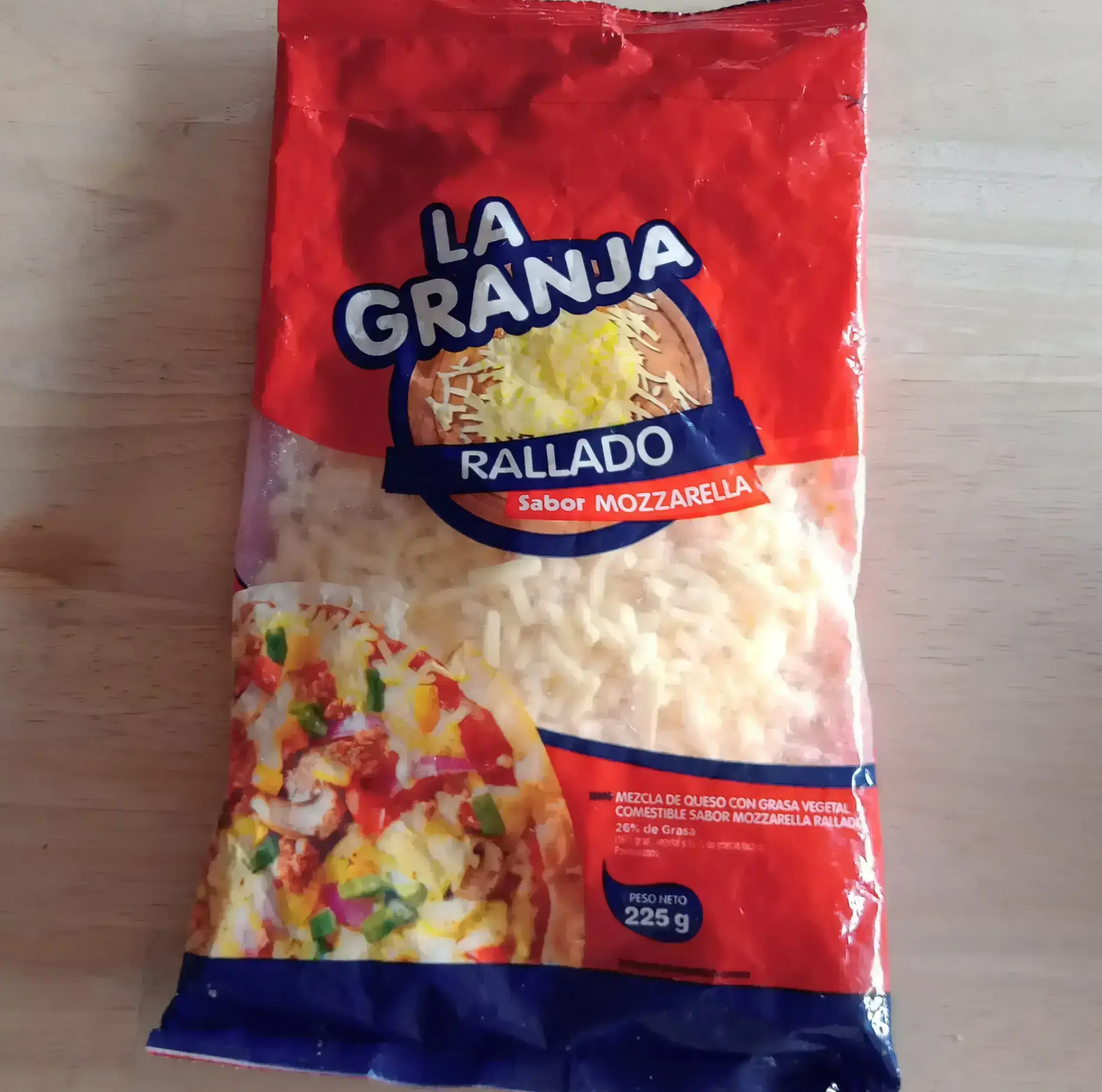 La granja Rallado sabor mozzarella 225 g