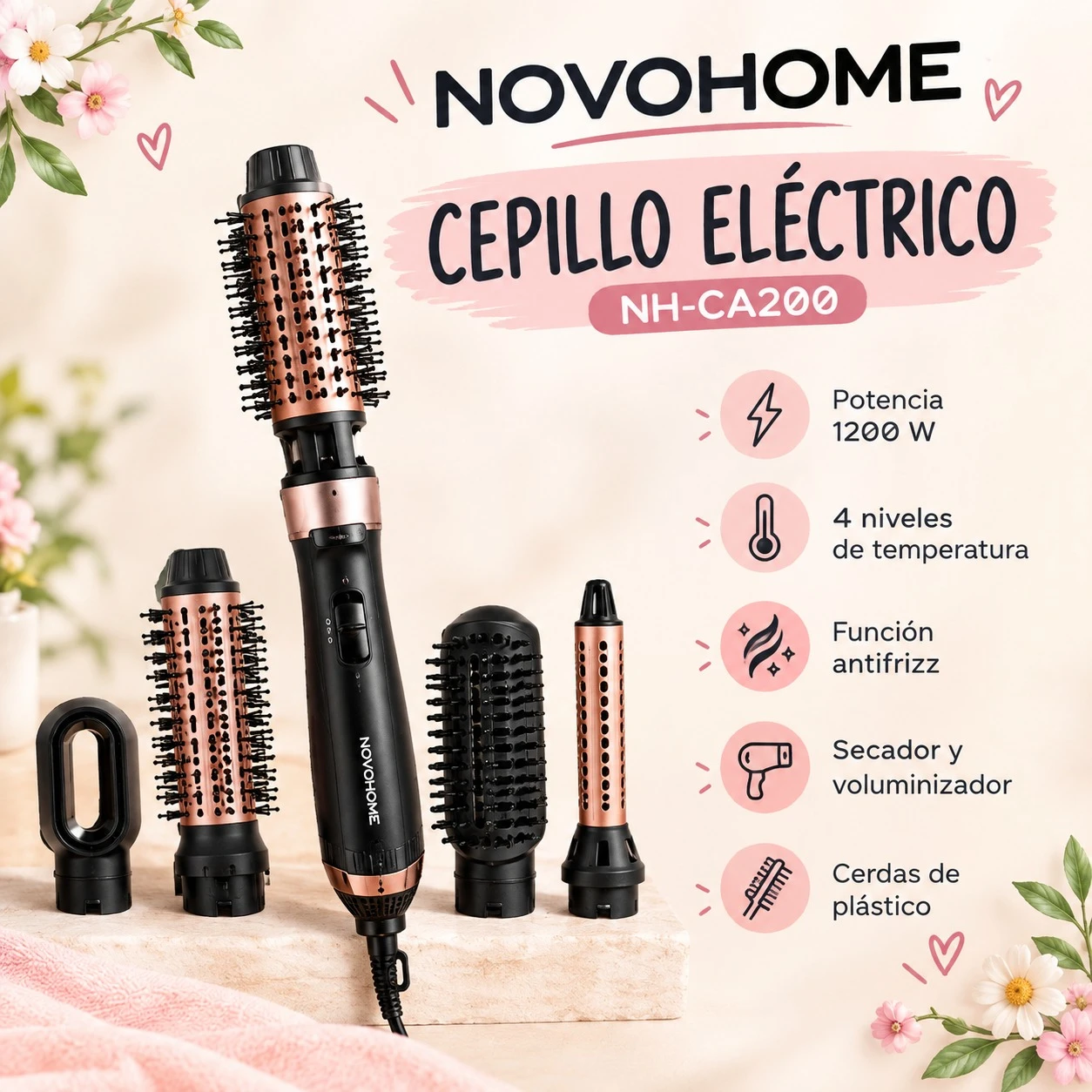 CEPILLO ELÉCTRICO NOVOHOME NH-CA200 5 EN 1