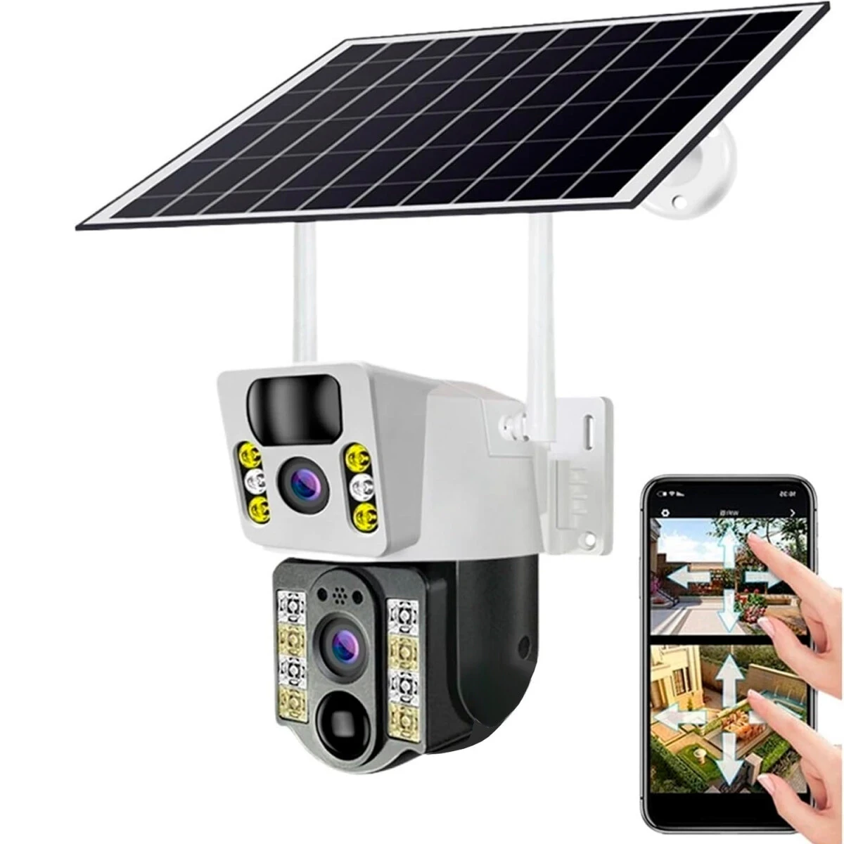 Camara de Seguridad INT/EXT WIFI Doble Solar 𝙓𝙄𝙊𝙉