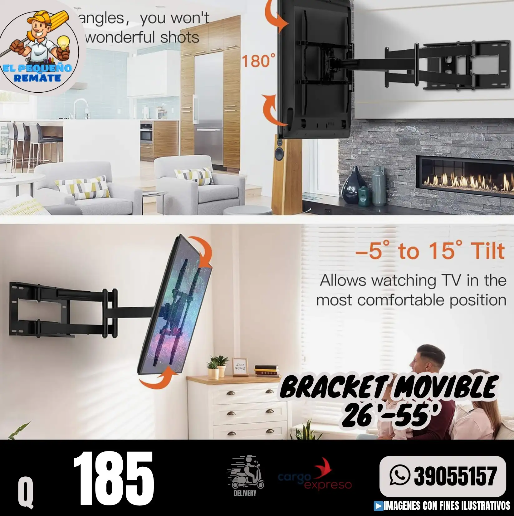 BRACKET MOVIBLE 26'-55' PT002 2