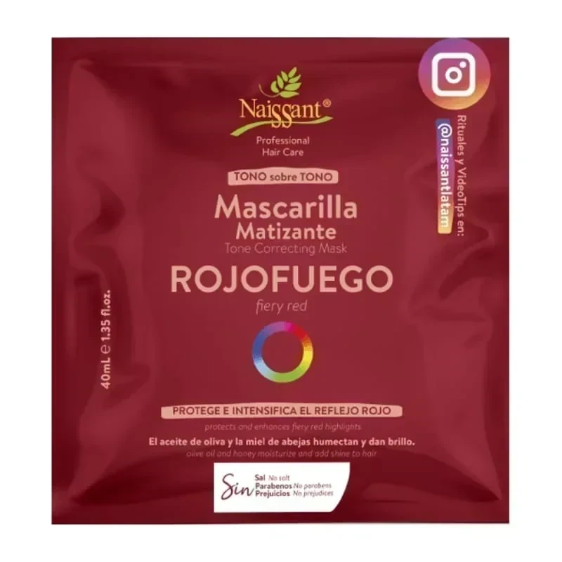 naissant mascarilla matizante sobre x40 rojo fuego