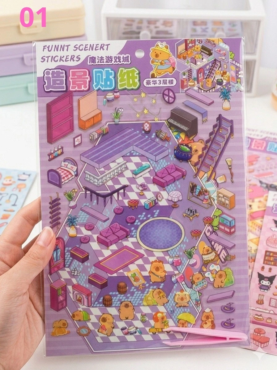 Sticker 3D para decorar sala de decoración 🥰🌸 3