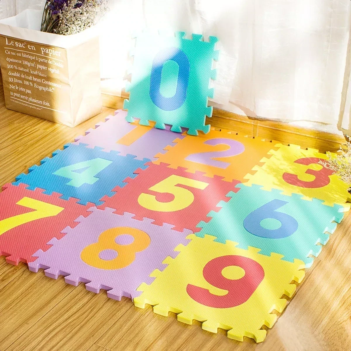 Alfombra Goma Eva Set 10 Cuadros De 30x30x1 cm 5