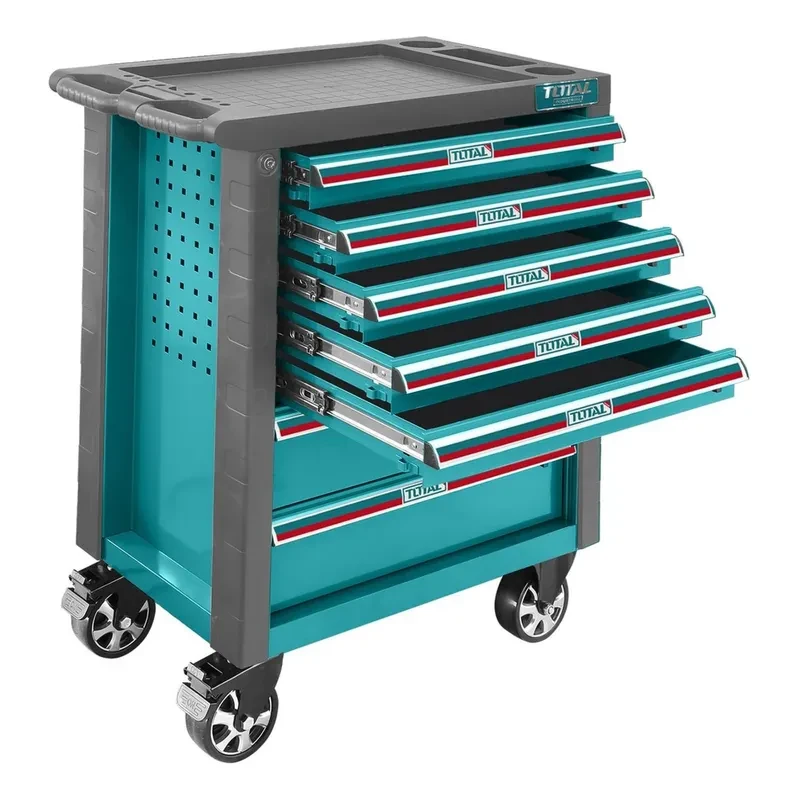 Carro Gabinete Porta Herramientas Total 328 Piezas Set Verde Claro