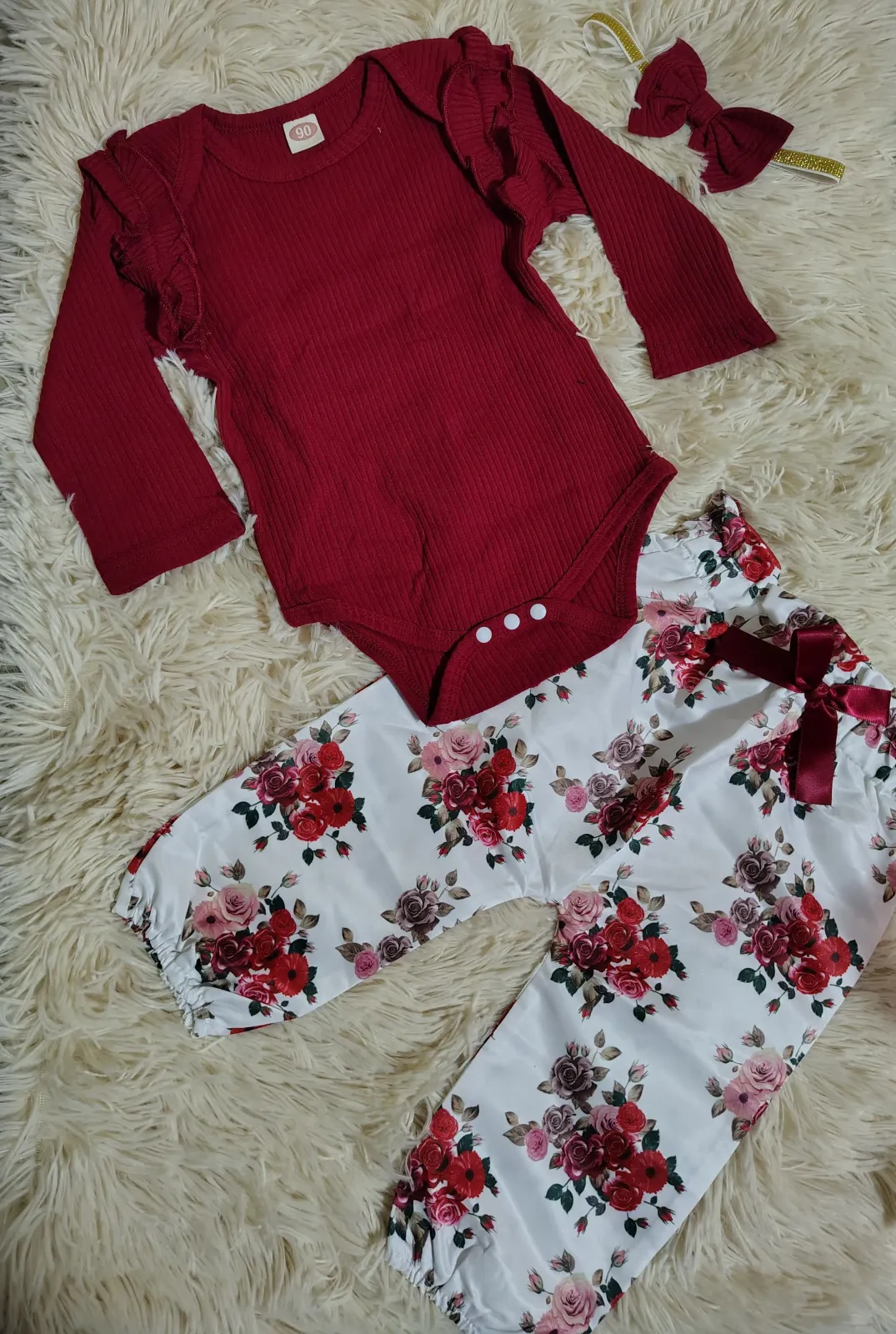 Conjunto body rojo y pantalon 