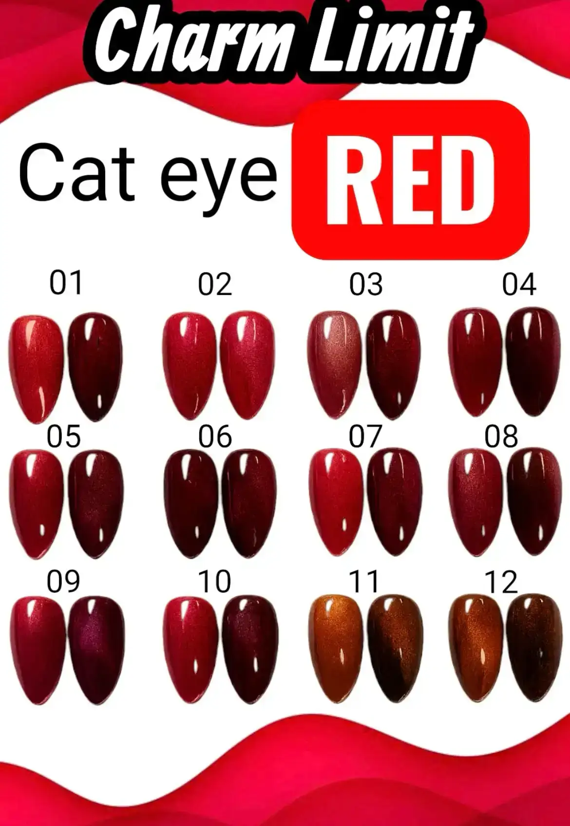 ESMALTE SEMI RED CAT EYE CHARM LIMIT OJO DE GATO