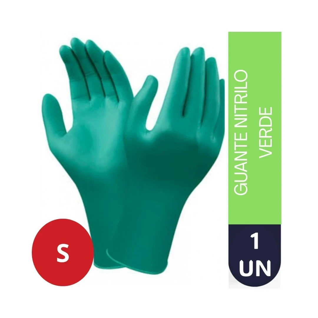 GUANTE NITRILO VERDE T:S 