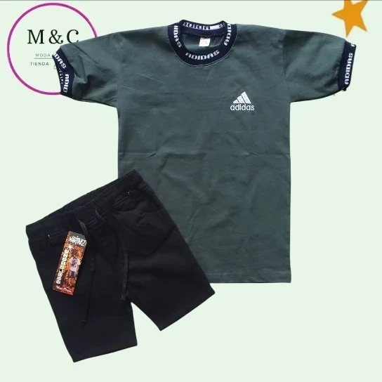 Conjunto T - 10 short gabardina y playera