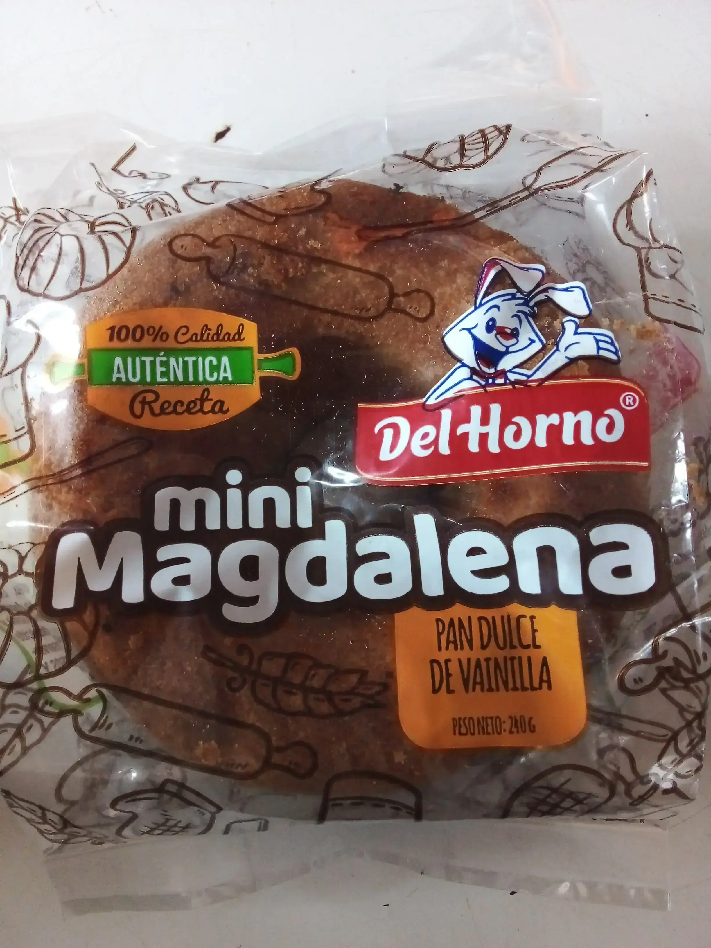 Mini magdalena pan dulce de vainilla 240 g