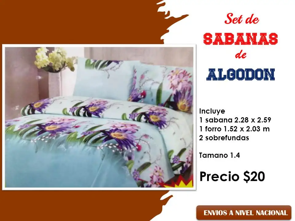 Set de sabanas 1.4m 2