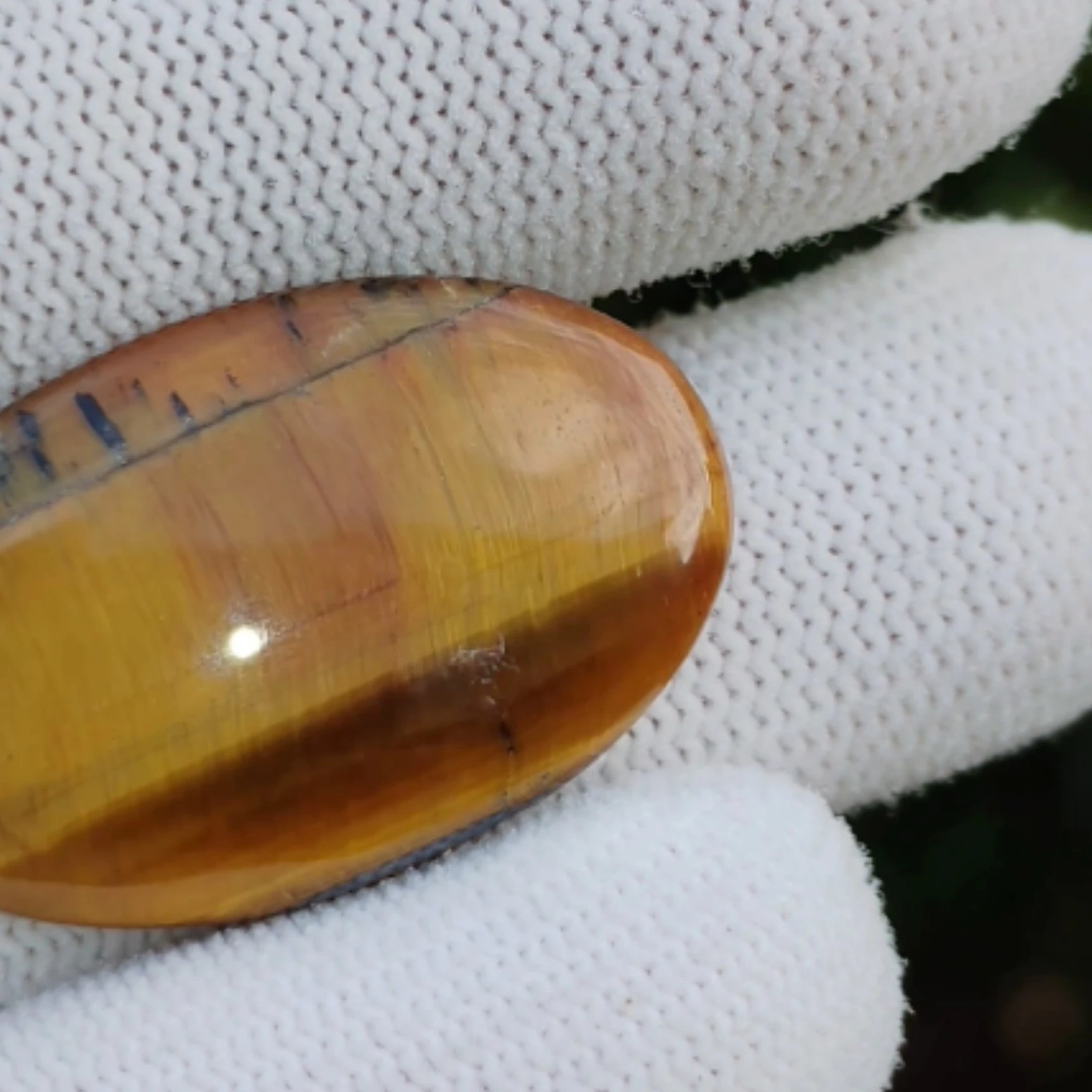 Cabujon de ojo de tigre de 29 x 18 mm 3