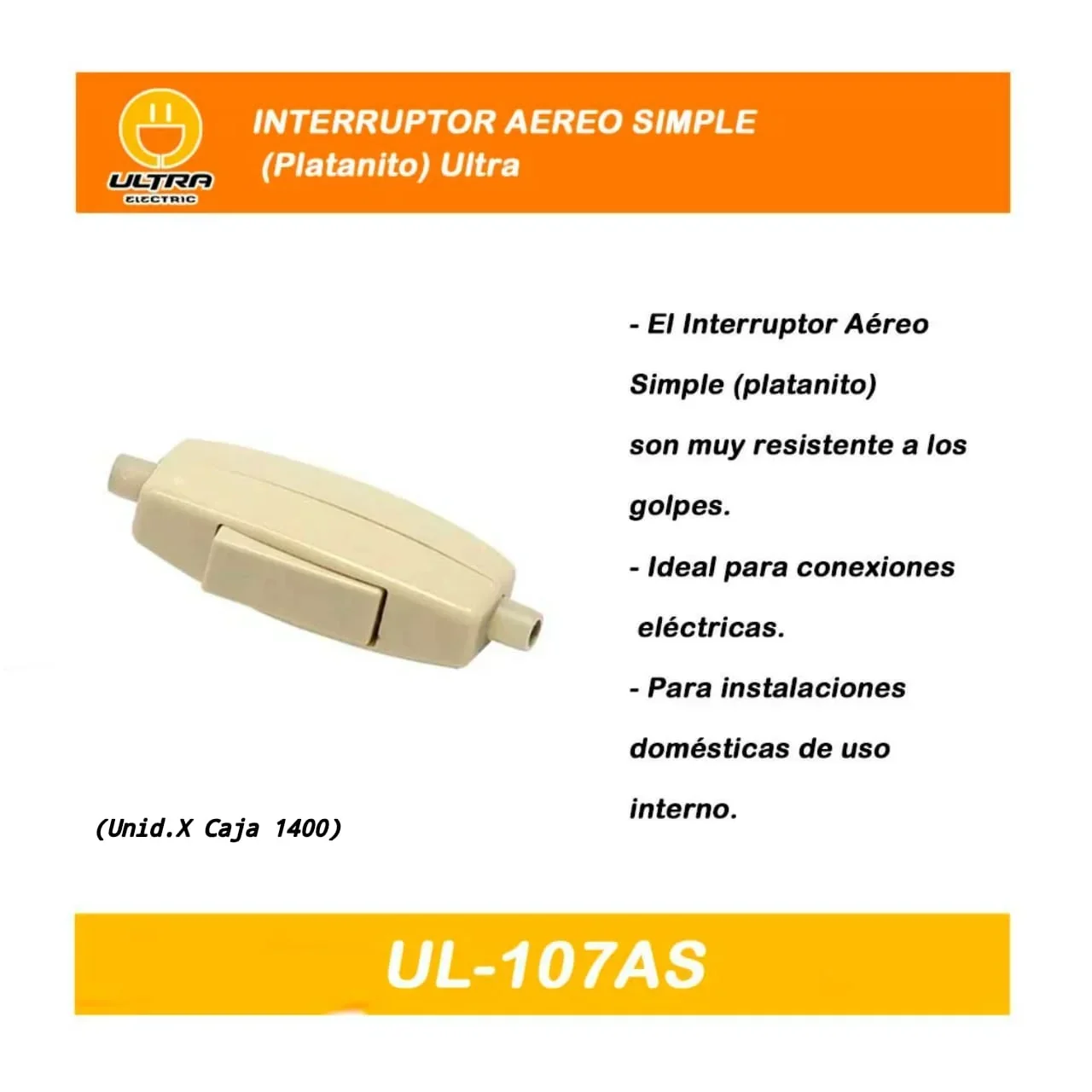 INTERRUPTOR AEREO SIMPLE ECO (platanito) ultra 