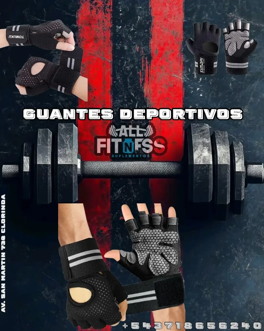 Guantes para crossfit con muñequera
