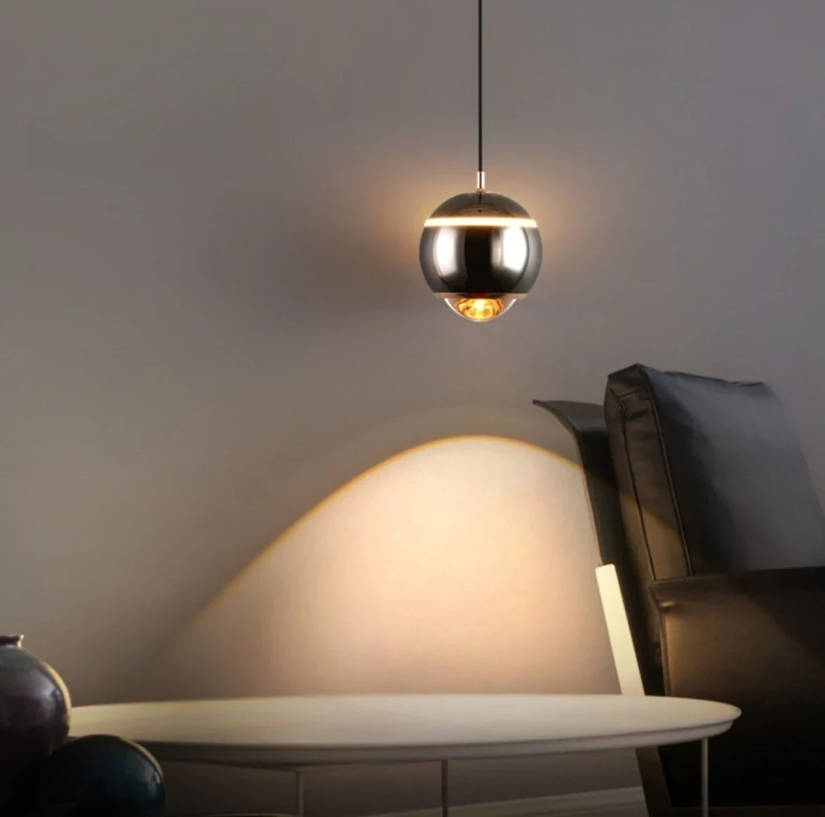 LAMPARA COLGANTE LED 2*3W 3000K COLOR NEGRO MATERIAL ALUMINIO 85-265V 2