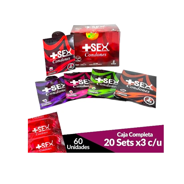 CONDONES + SEX 20 SOBRES X 3 