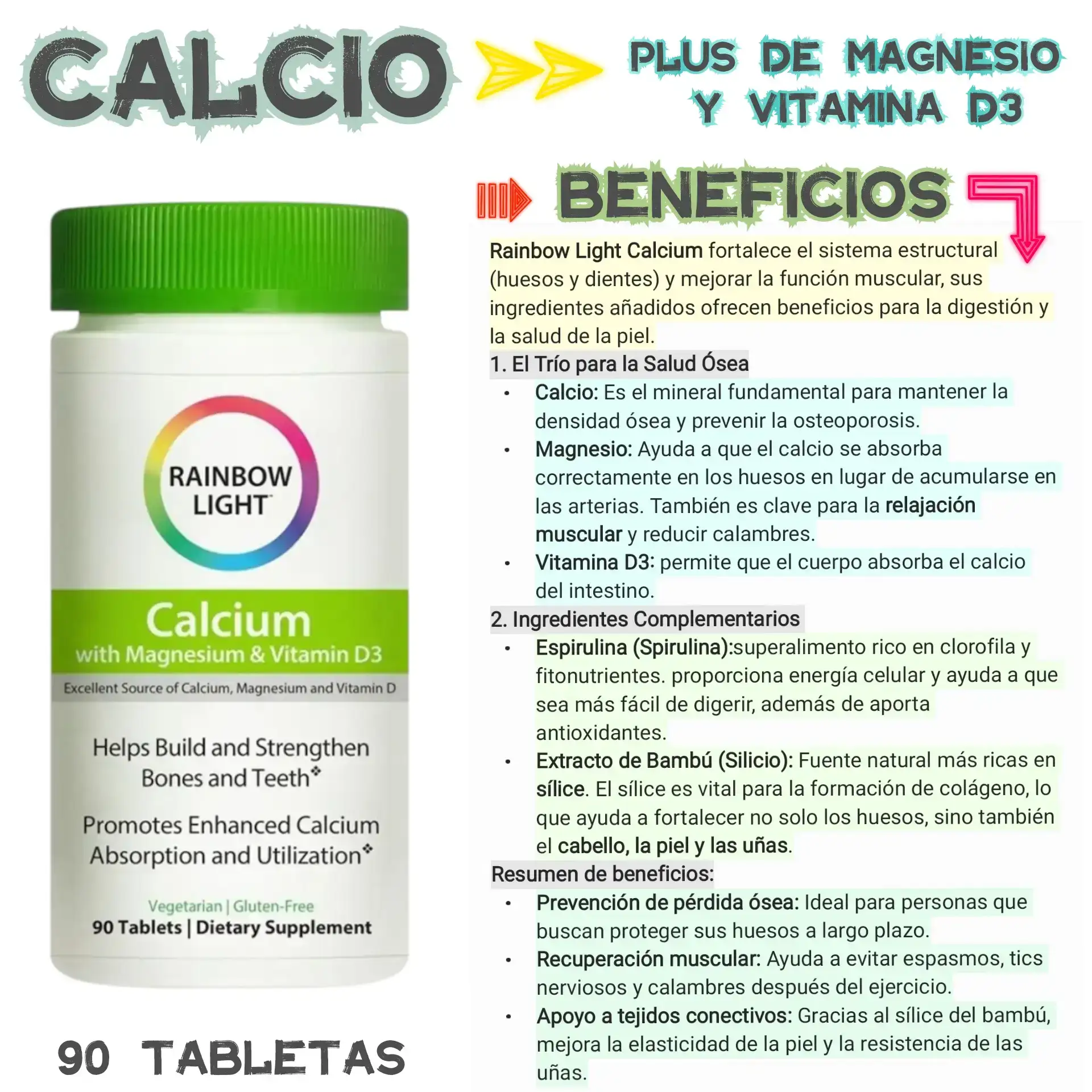 CALCIO con magnesio y D3 3