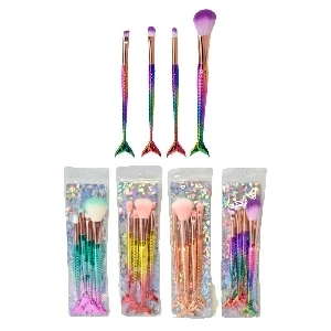 KIT DE BROCHAS CON COLA DE SIRENA 4U COLORES TORNASOL