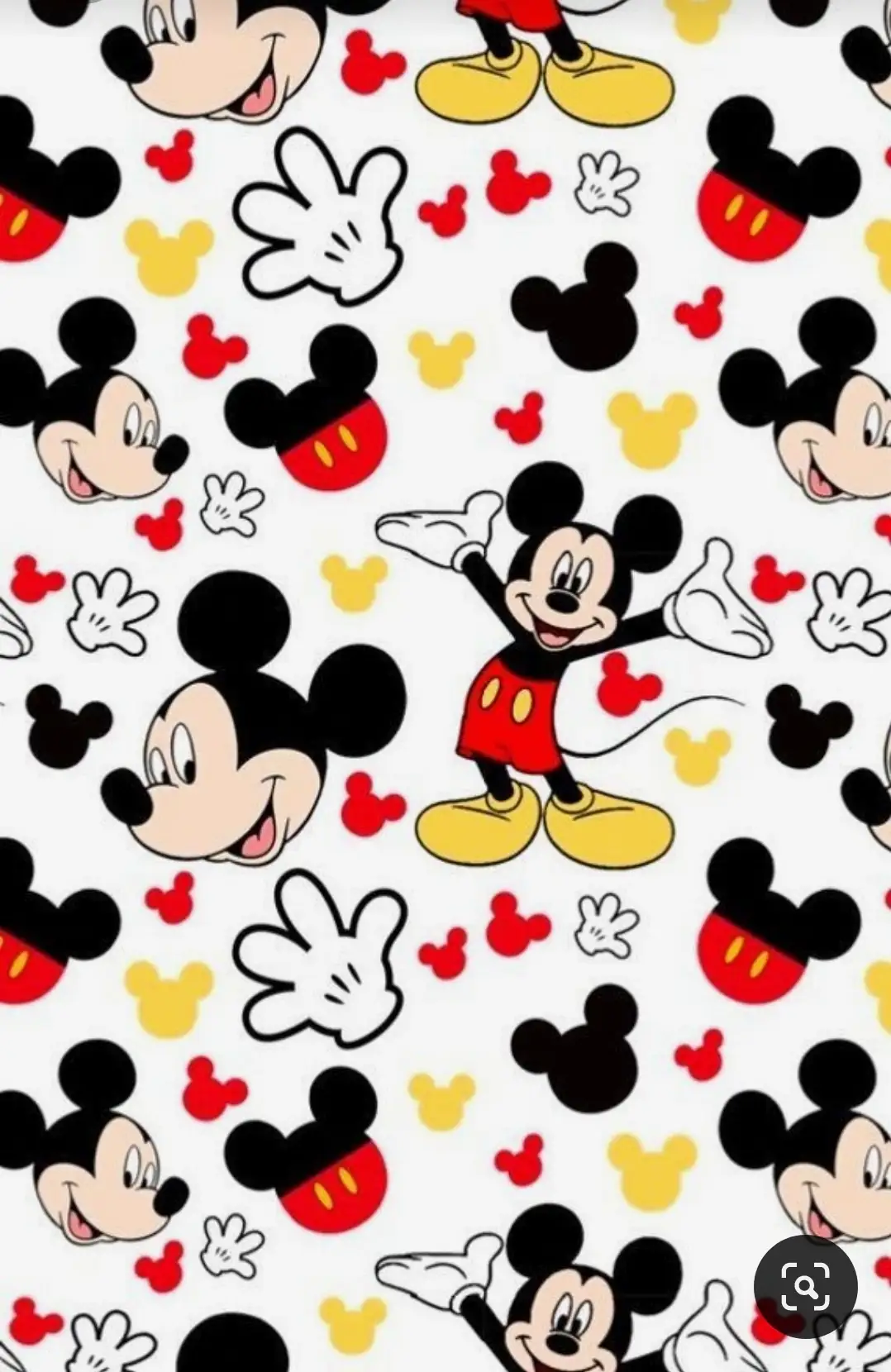 Tela mickey fondo blanco