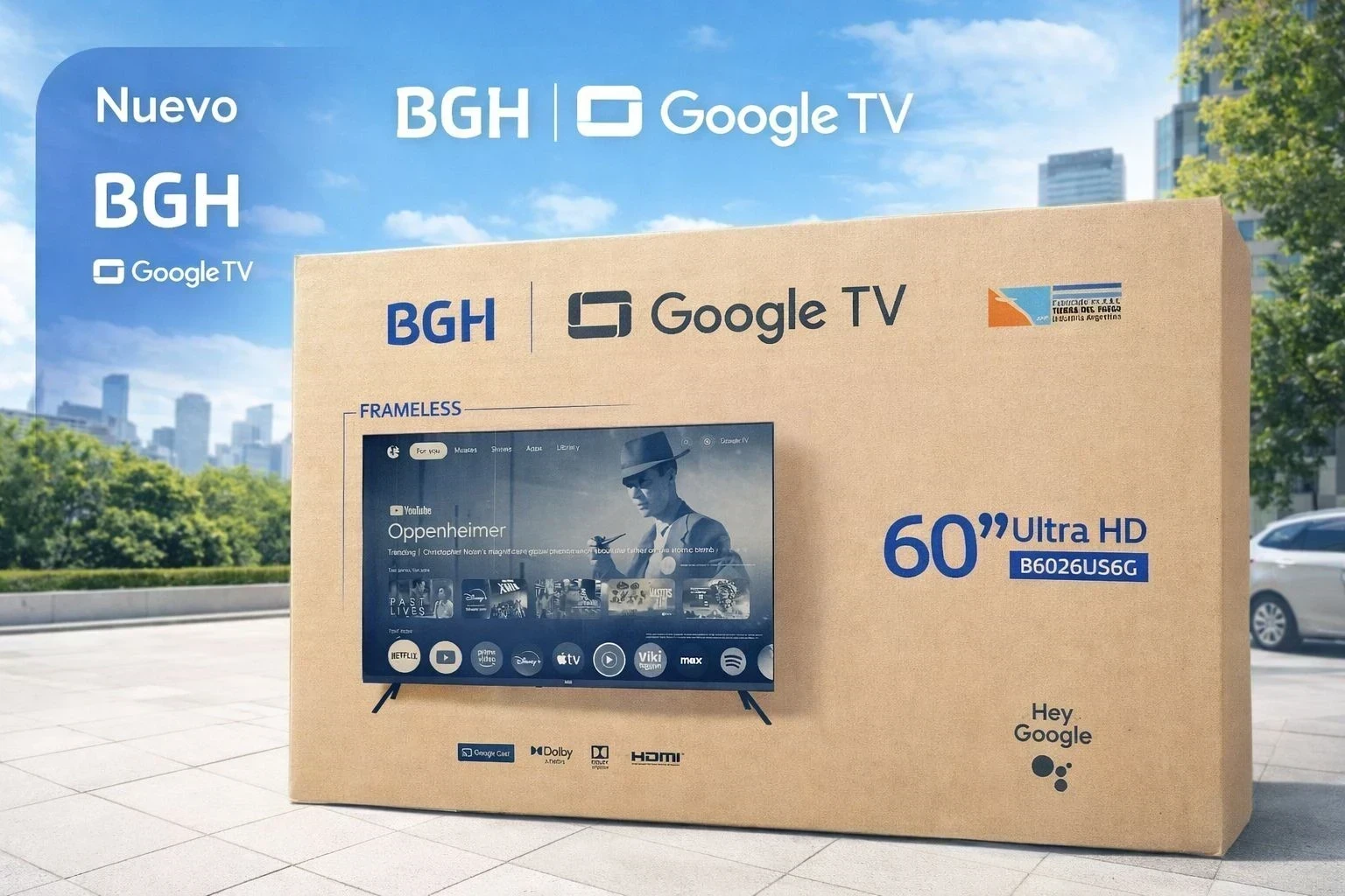 SMART TV BGH 60" 4K C/GOOGLE TV FRAMELESS