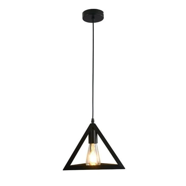 LAMPARA COLGANTE TRIANGULAR NEGRA 1L E27 4