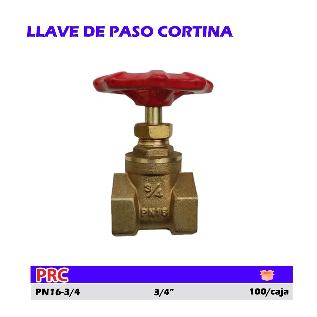 LLAVE DE PASO CORTINA 3/4 PN16