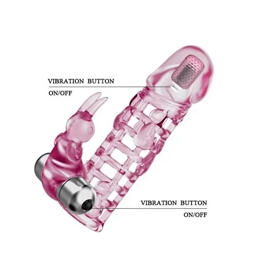Funda Doble Vibrador Y Extensión Texturada Extiende 3,5Cm 3
