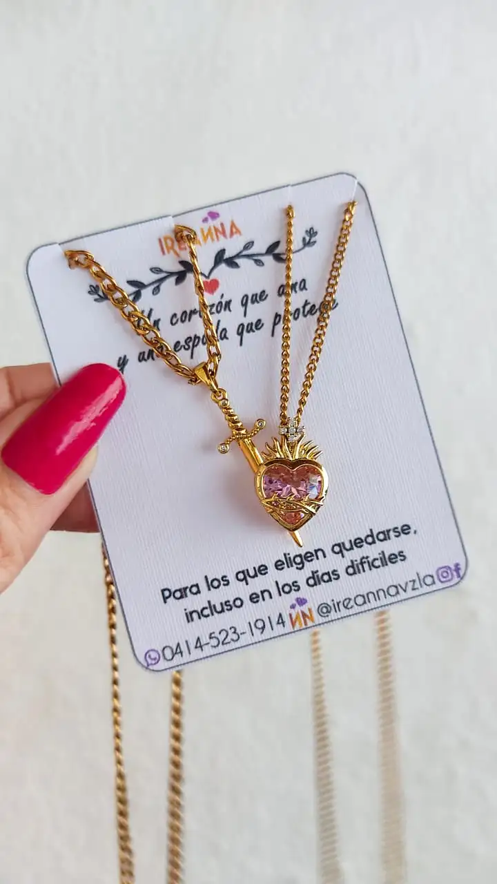 Cadenas corazón espada 💖