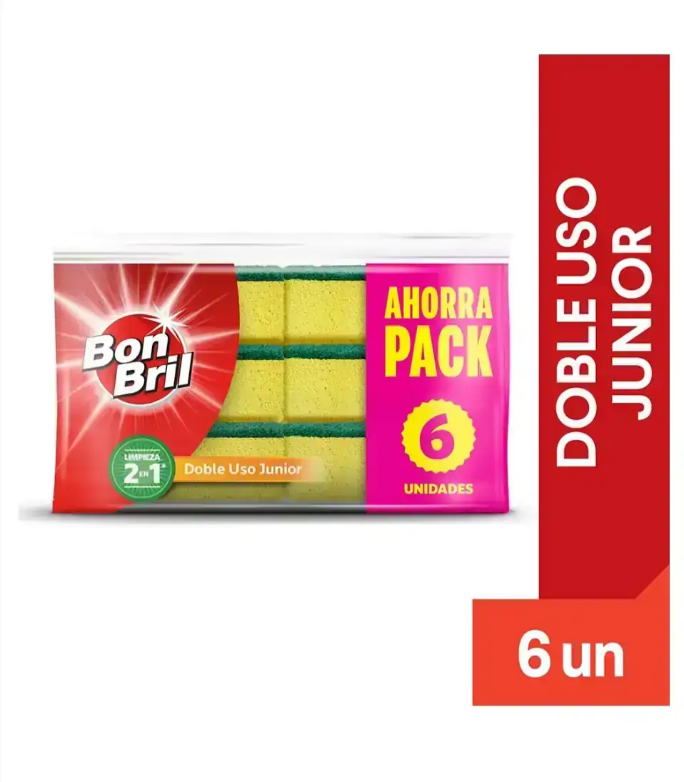 Esponja Doble Uso Jr x 6 - Marca Bon Bril