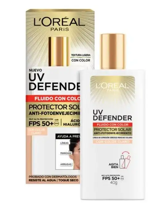   Solar Diario UV Defender FPS 50+ 40GR Tono Claro