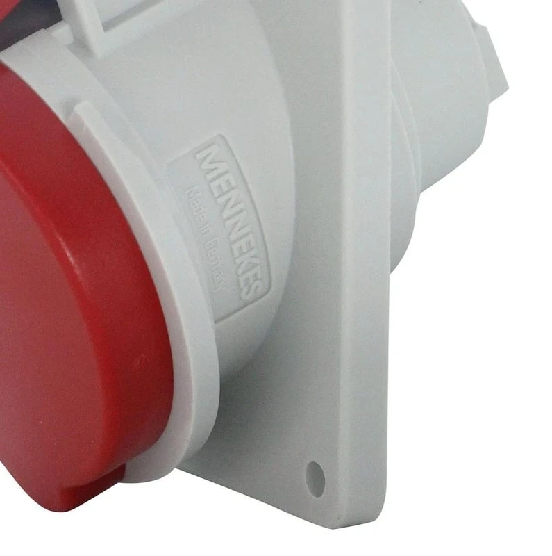 Toma 32AMP 3P+T empotrable 415V Rojo 6H IP44 2