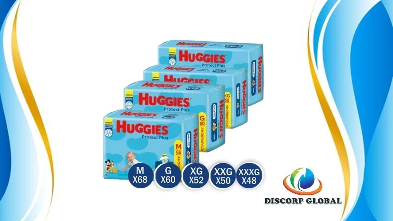 PAÑAL HUGGIES PROTEC PLUS CELESTE