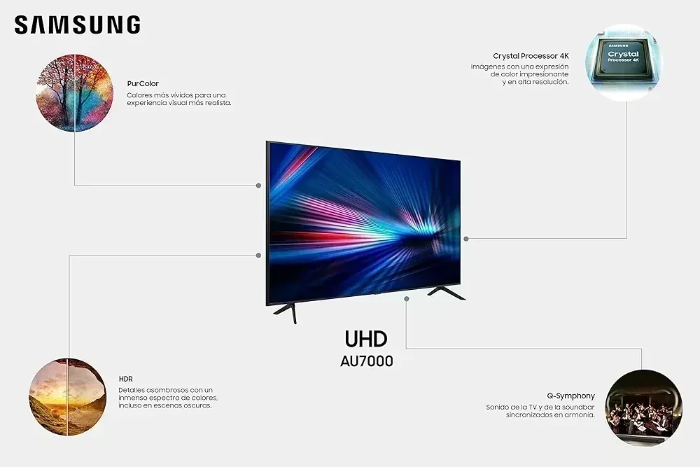 Smart tv Samsung 55" Au7000  3