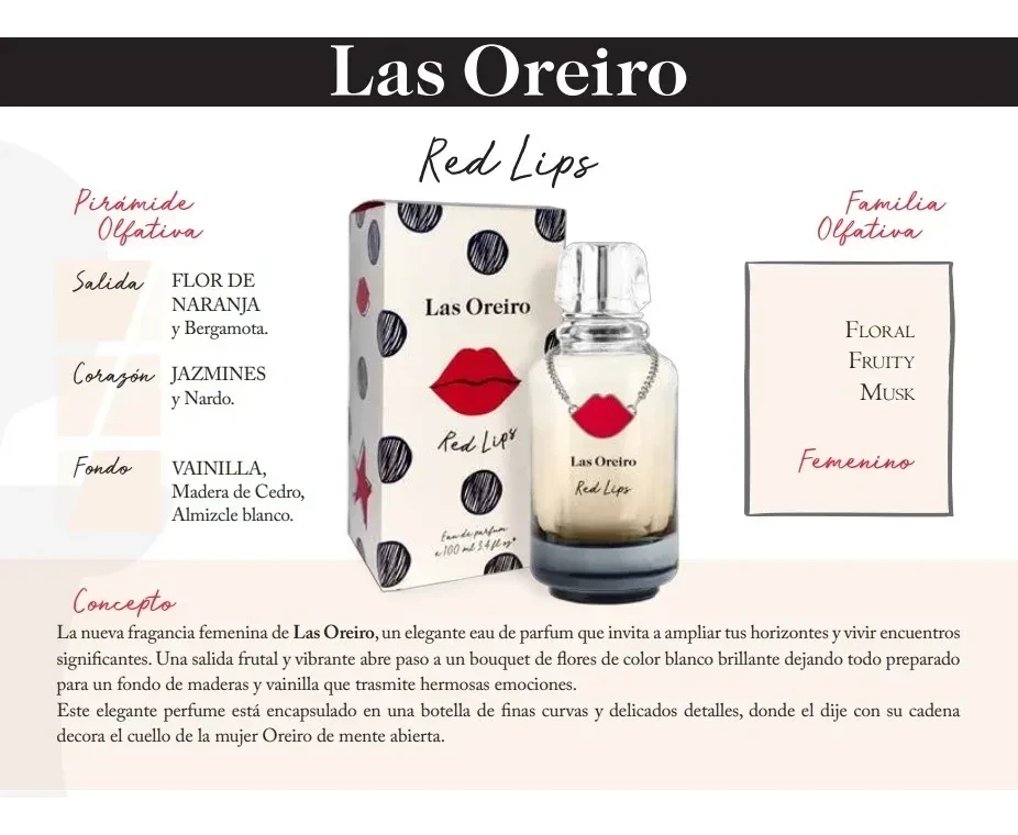 PERFUME LAS OREIRO 100ML RED LIPS 35275 2