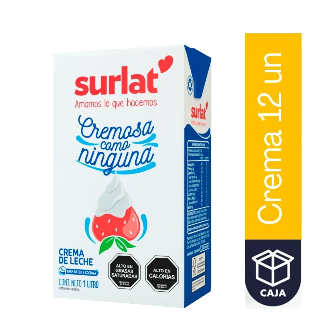 CAJA CREMA BRIK SURLAT 12X1L