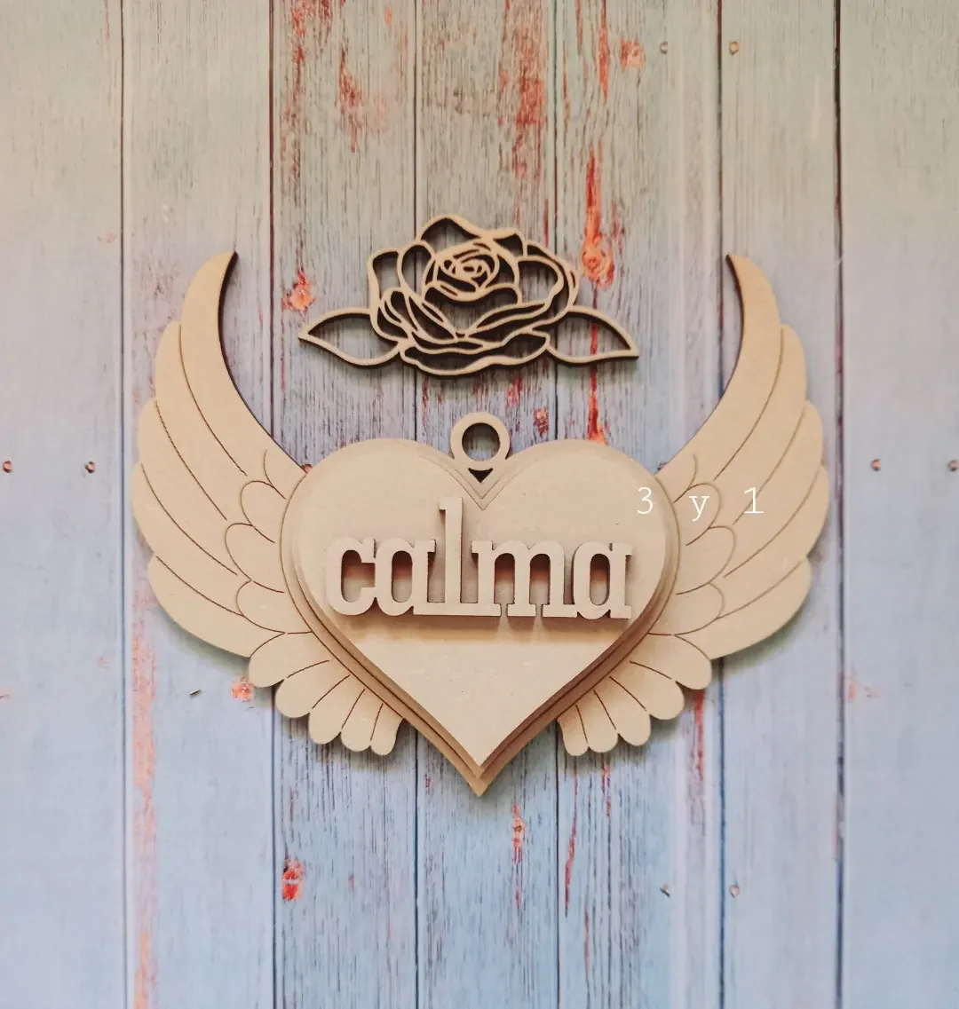 CORAZÓN ALADO PARA COLGAR CALMA