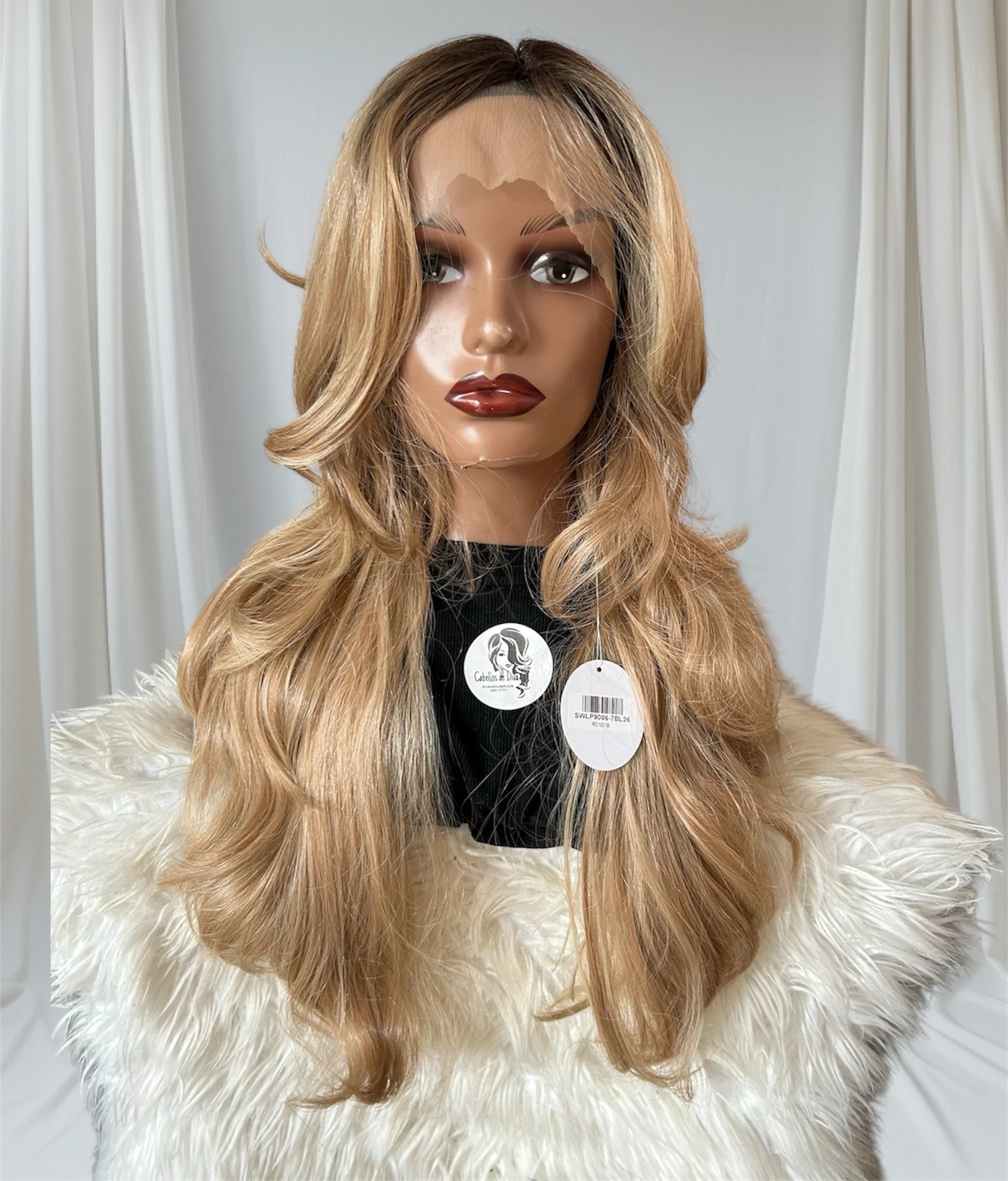 Peluca Semi natural de 26” ombre 13x4  2