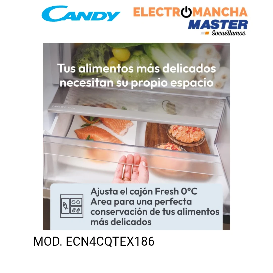 FRIGO COMBI CANDY ECN4CQTEX186 INOX NF E 7
