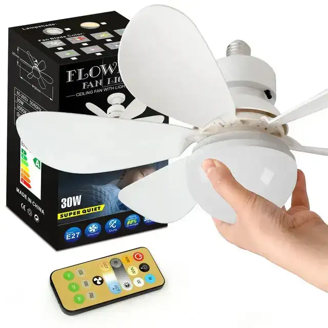 Ventilador de techo con foco LED