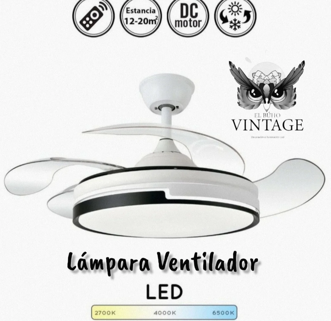 Lámpara Ventilador 03 tonos de luces  8