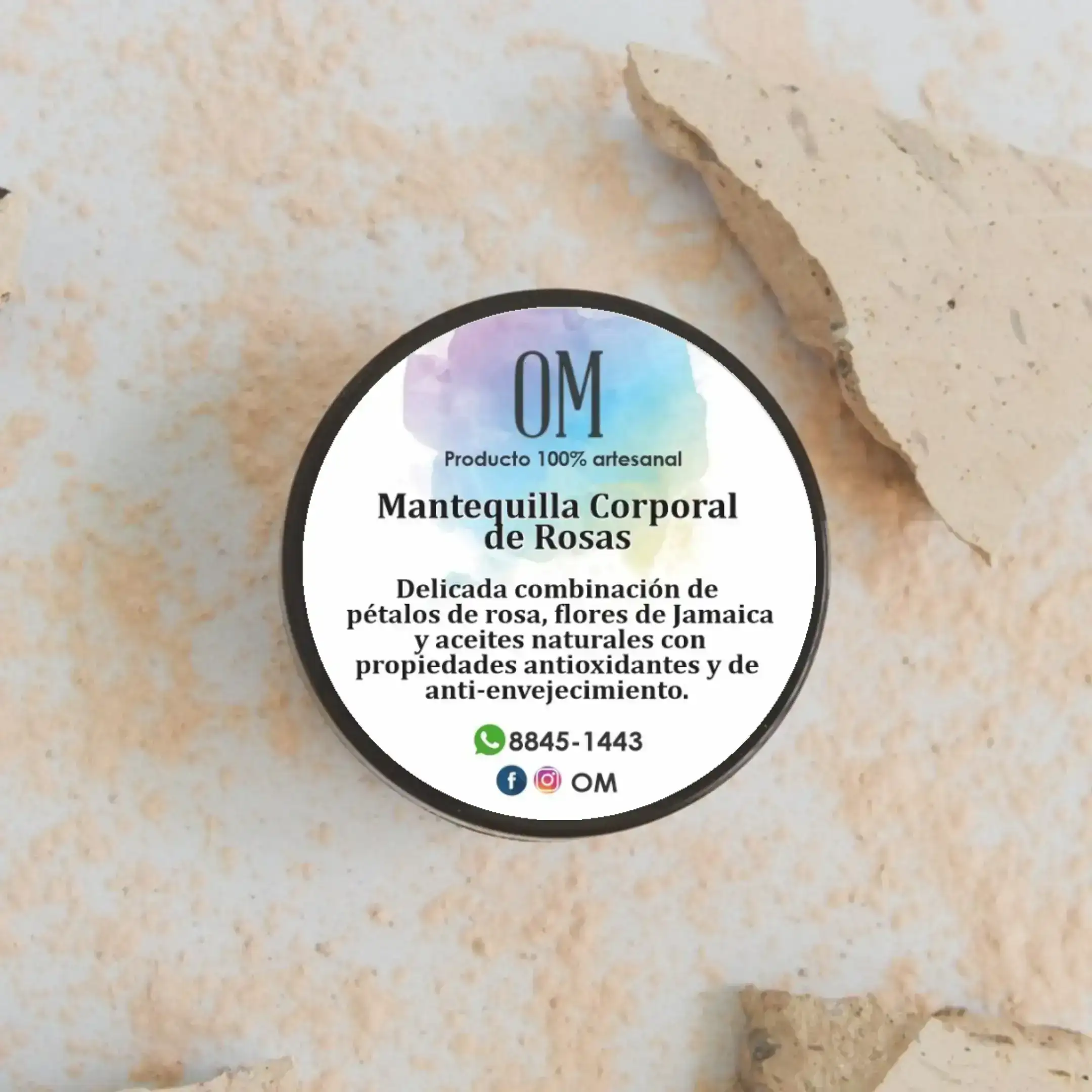 Mantequilla Corporal de Rosas y Jamaica 