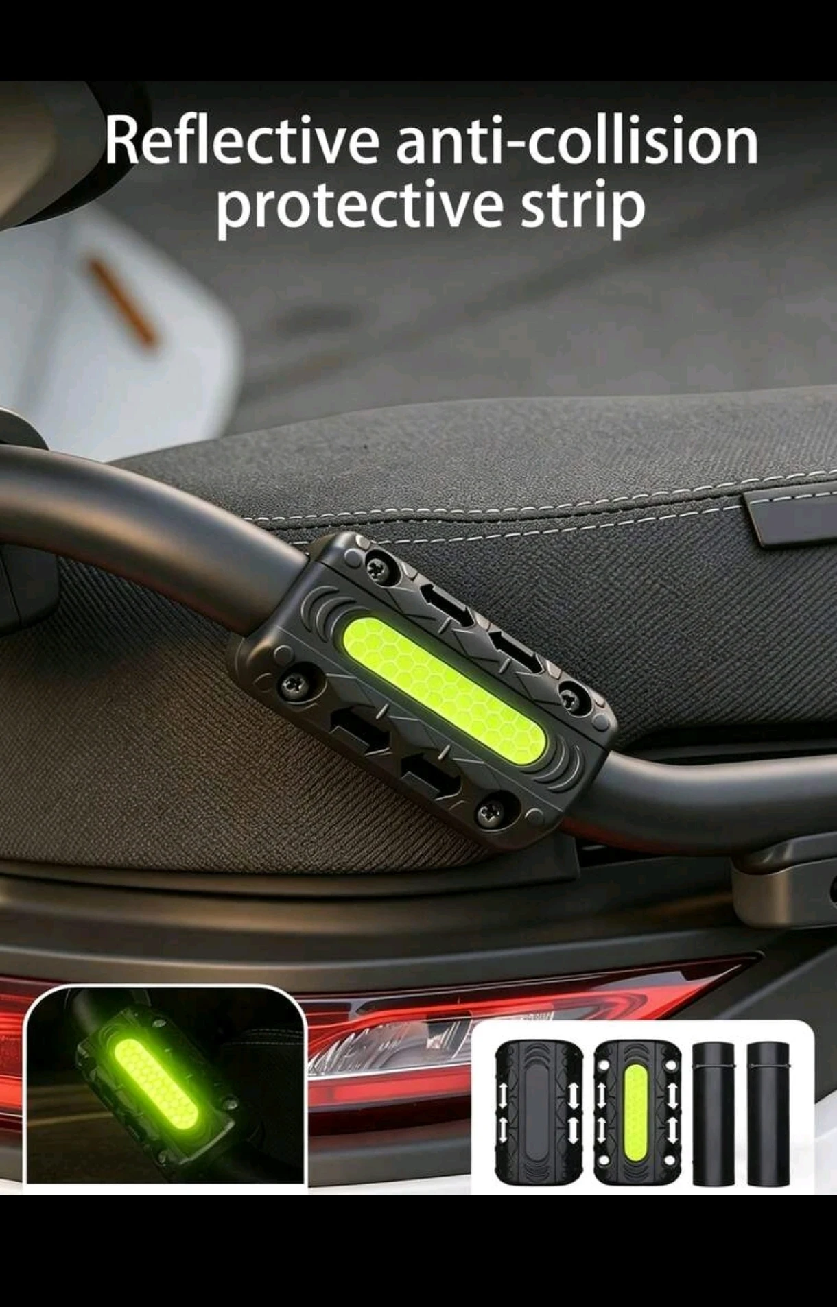 Protector de Defensas para Moto con Tira Reflectante - Par (2 Piezas)