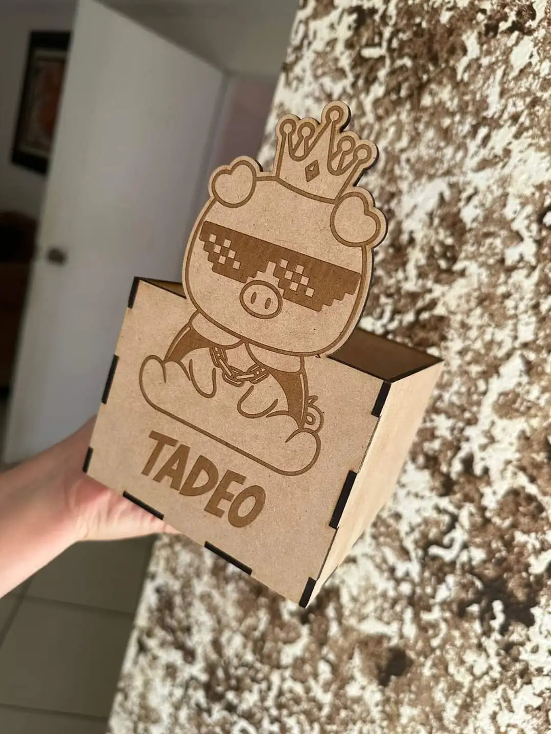 Caja para fiestas regalo sin tapa con diseño 
