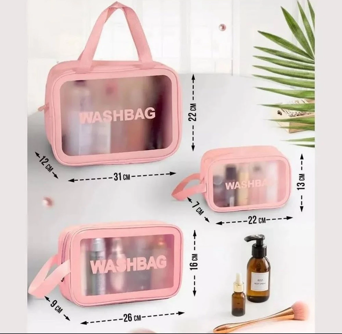 Trio de cosmetiqueras washbag 2