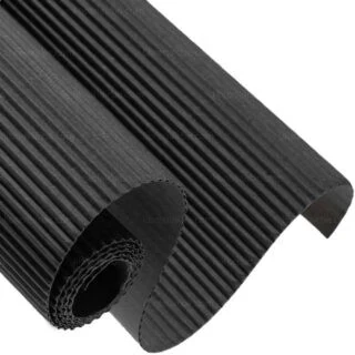 Corrugado negro pliego opaco