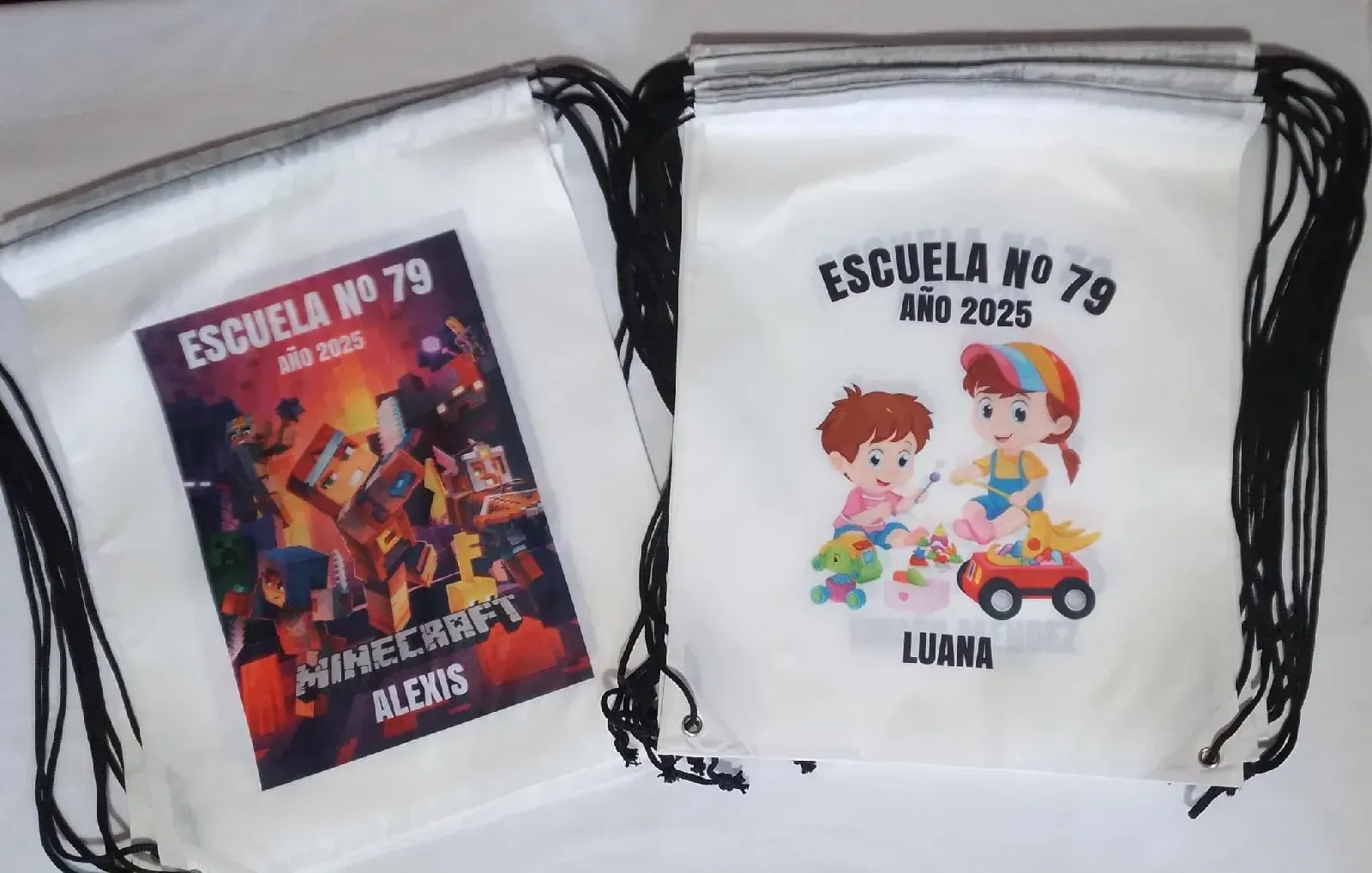 Mochila raso sublimada pack por 10 unidades  2