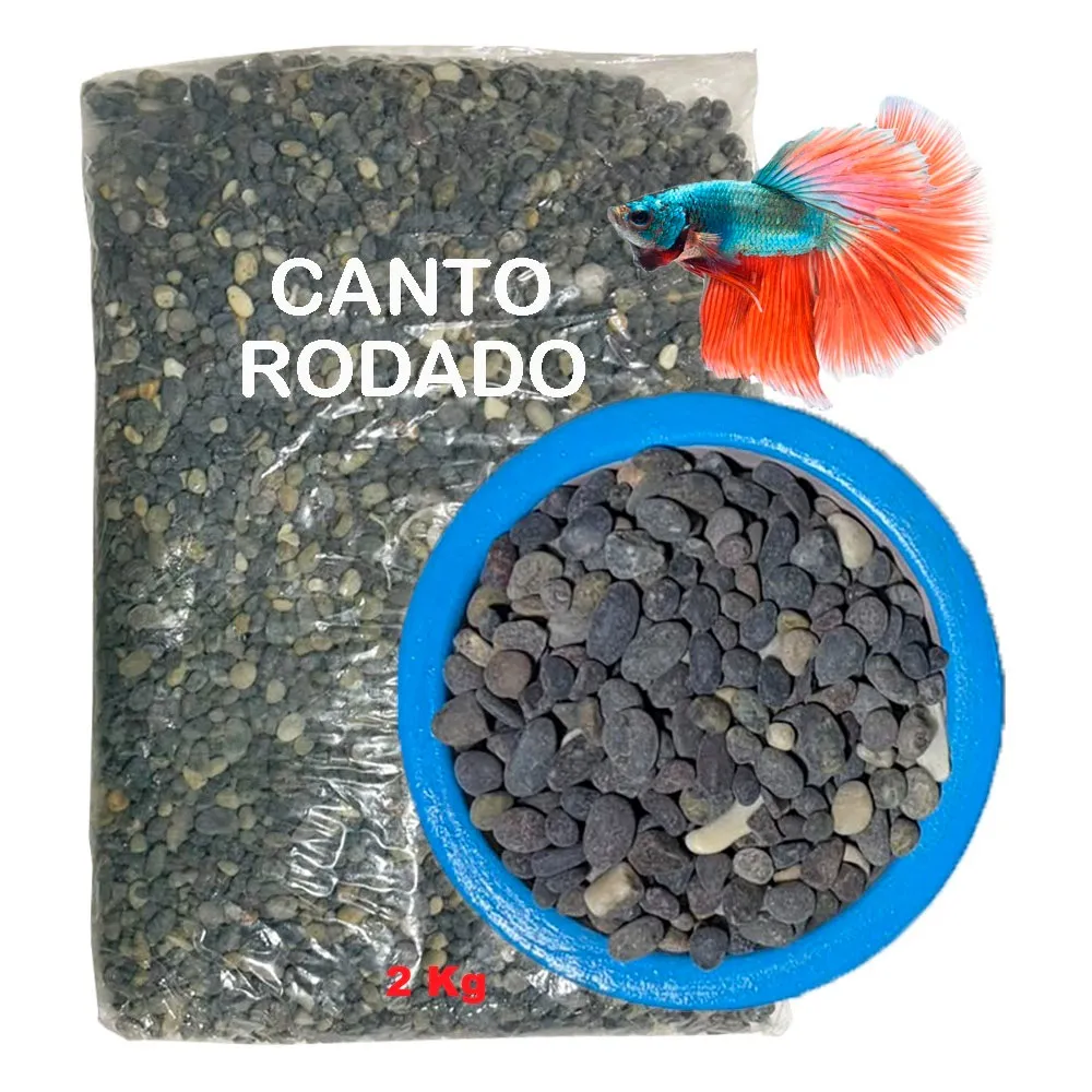 Grava Decorativa Canto Rodado 1/8 2 Kg Gdc-8