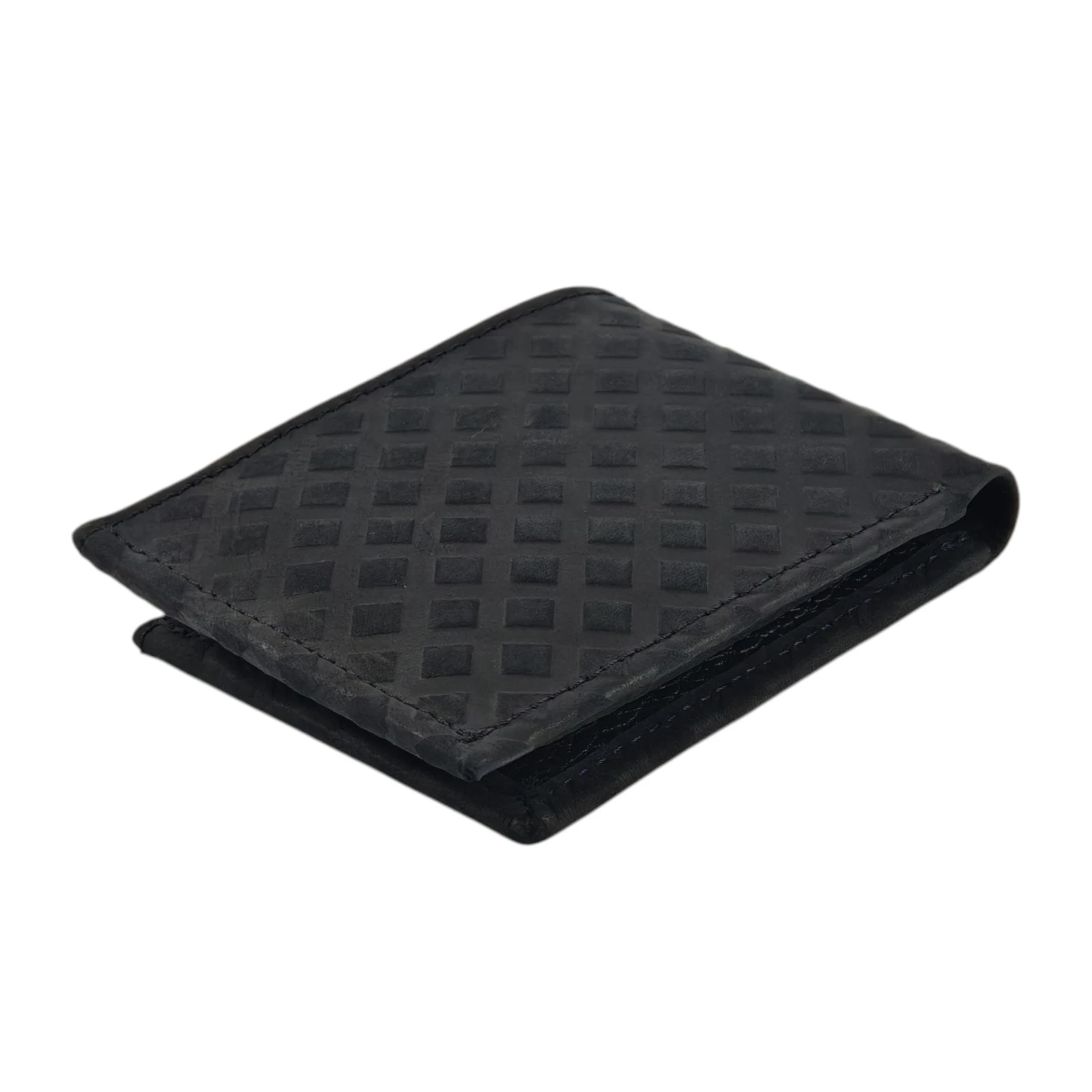 Billetera de Cuero Clásica Bifold AXEL - Negro Texturizado 5